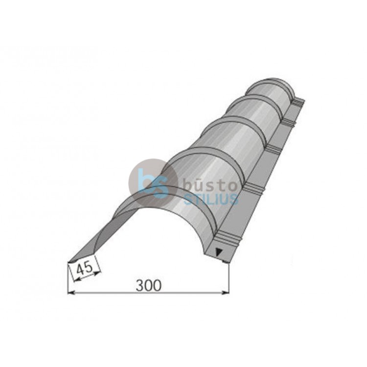 Kraigas apvalus, RAL 8004-molio