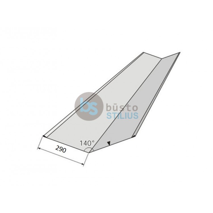 Įlaja A=290 mm RAL 9005-juoda