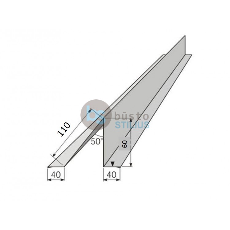 Maža sniego užtvara 110/60 mm RAL 6020-žalia