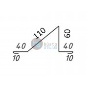 Maža sniego užtvara 110/60 mm RAL 6020-žalia