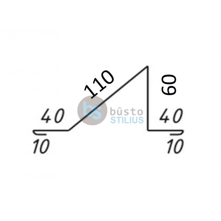 Maža sniego užtvara 110/60 mm RAL 6020-žalia