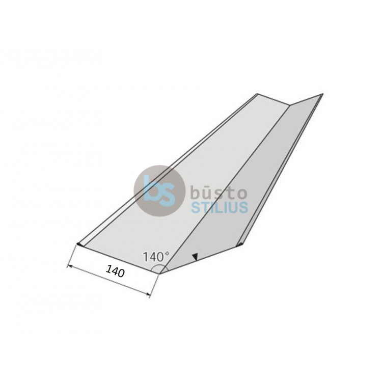 Viršutinė įlaja A=140 mm RAL 9005-juoda