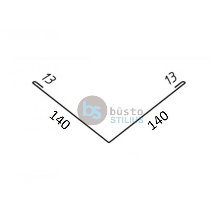 Viršutinė įlaja A=140 mm RAL 9005-juoda