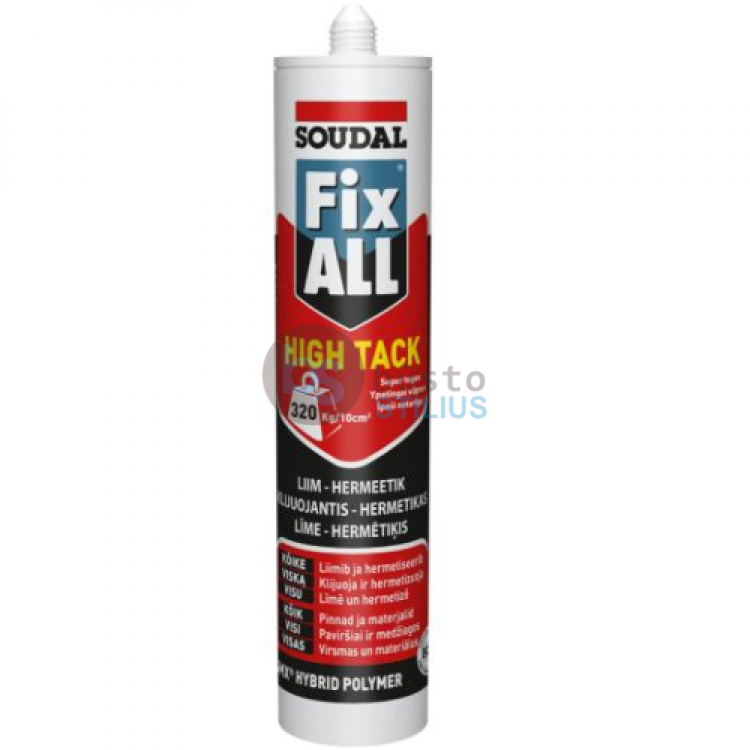Klijuojantis hermetikas FIX ALL HIGH TACK, 290 ml