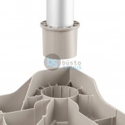 Stalas plastikinis RIMAX Shia Mocca kvadratinis