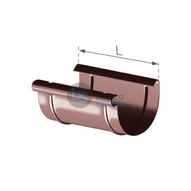 Plastikinis latako sujungimas, grafitas; Ø125mm
