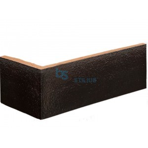 Klinkerio kampinė plytelė Onyx black Kaina už vnt.