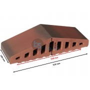 Tvoros elementas 310/250x100x78 Rudas su šešėliu