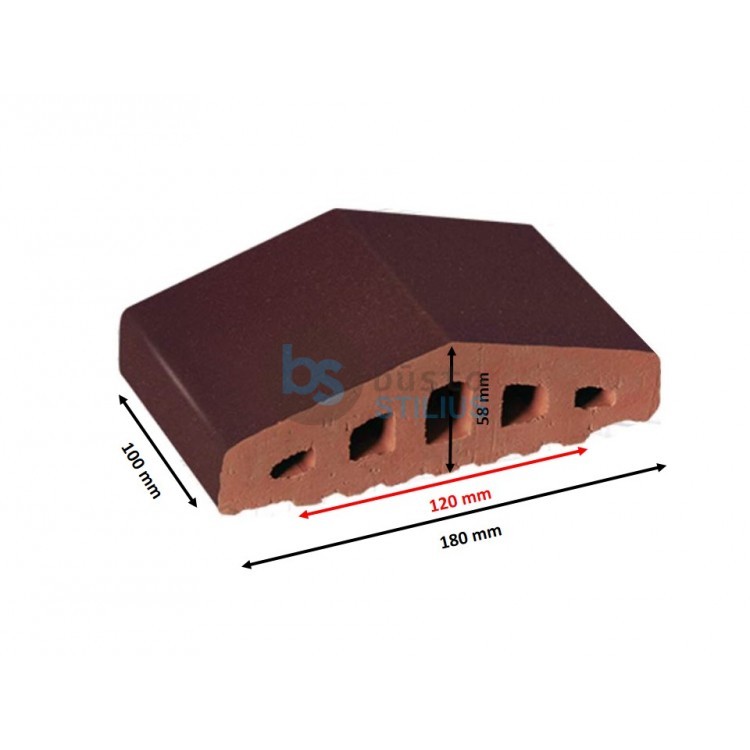 Tvoros elementas 180/120x100x58 Bordo