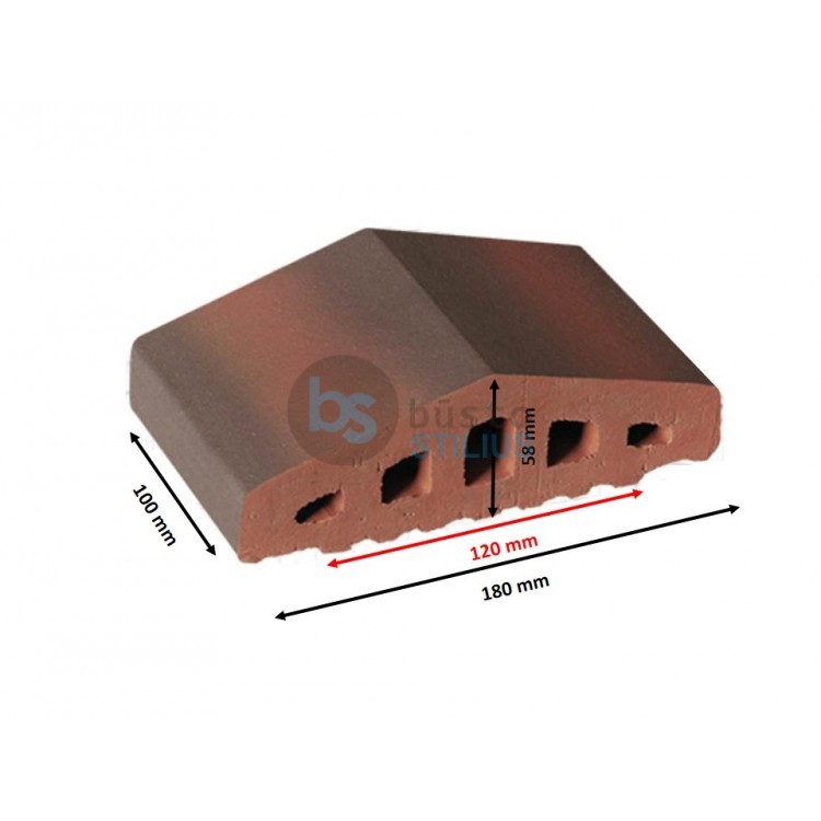 Tvoros elementas 180/120x100x58 Rudas su šešėliu