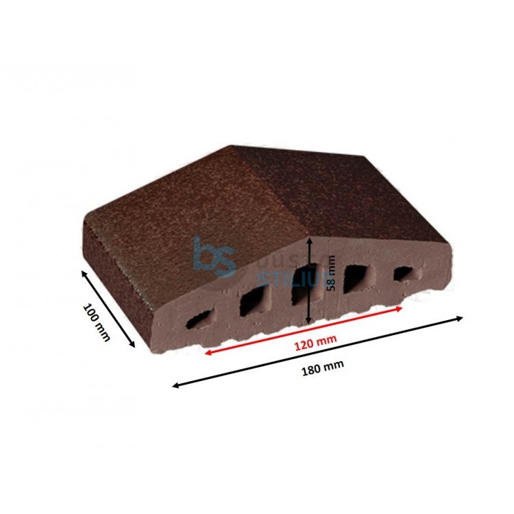 Tvoros elementas 180/120x100x58 Ruda glazūra