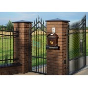 Klinkerinis tvoros stogelis 310x445x90 Juodas