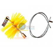 Kamino valymo šepetys D200mm (plastikinis) su 3 m metaliniu trosu